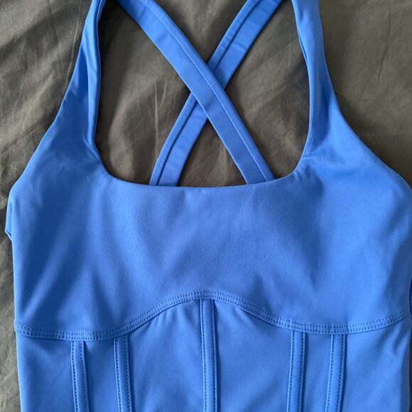 ATHLESIURE SHORTS JUMPSUIT/ROMPER DESIGNER INSPIRED XS/S ROYAL BLUE - Picture 4 of 5
